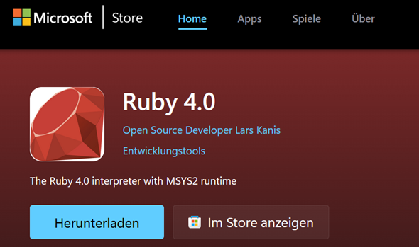 ruby-in-msstore
